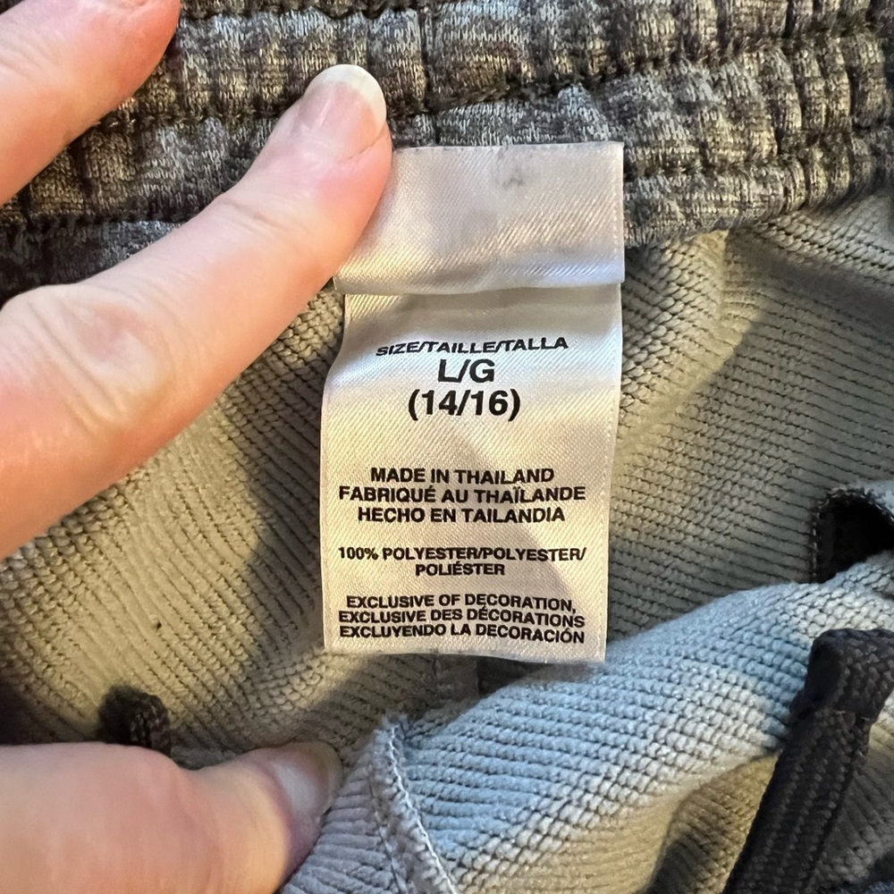 Adidas Heather Gray Joggers with Black 3-Stripe Sides - Picture 6 of 8